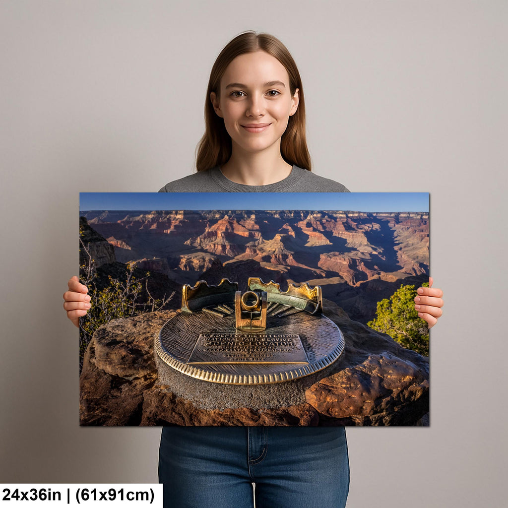 Grand Canyon Scenic Locator Print – National Park Arizona Photography Wall Art