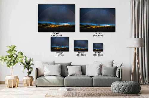 Black Canyon Rainbow Print: Colorado Landscape Photography, Storm Light Wall Art