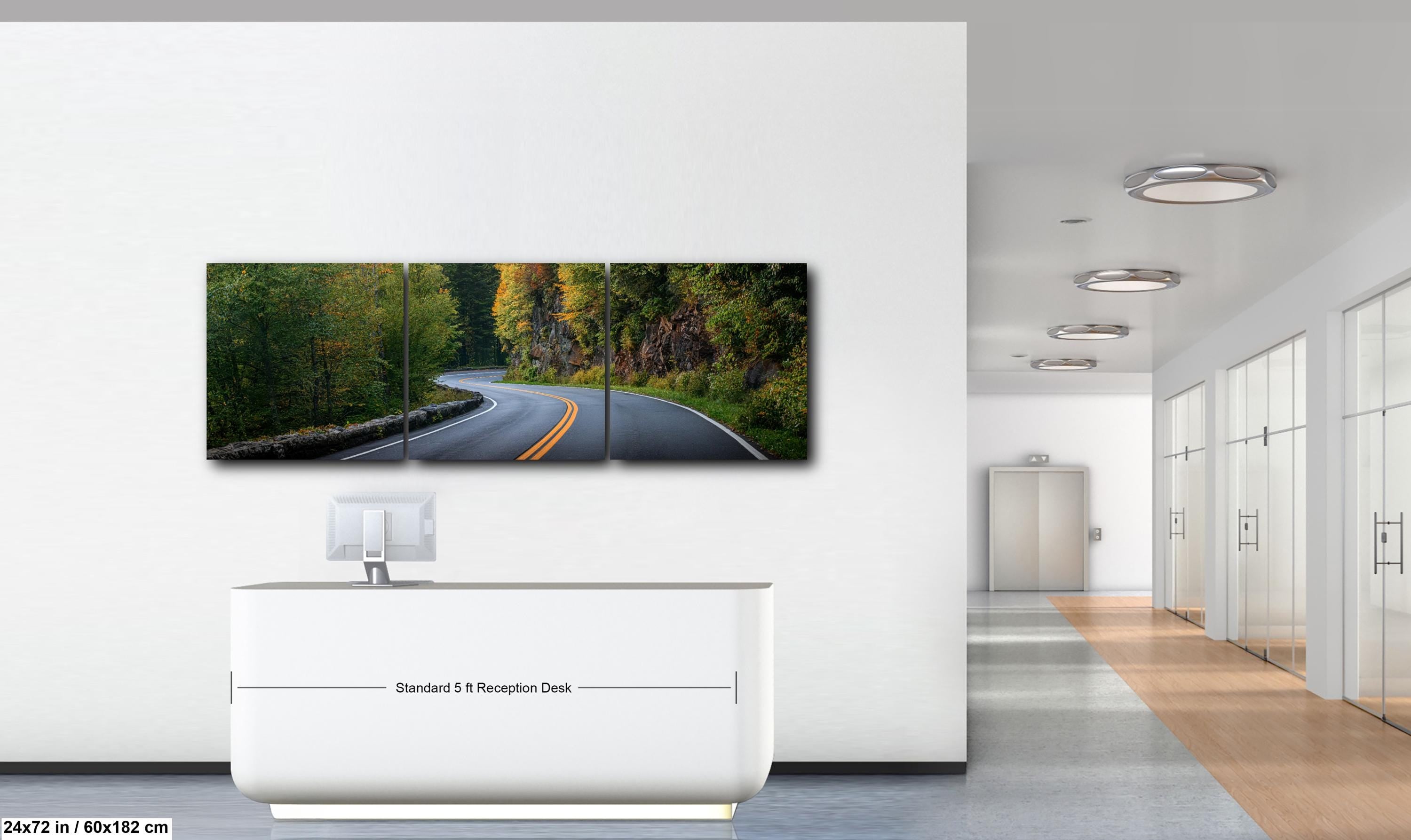 Winding Solace: Curved Road Great Smoky Mountains National Park Wall Art