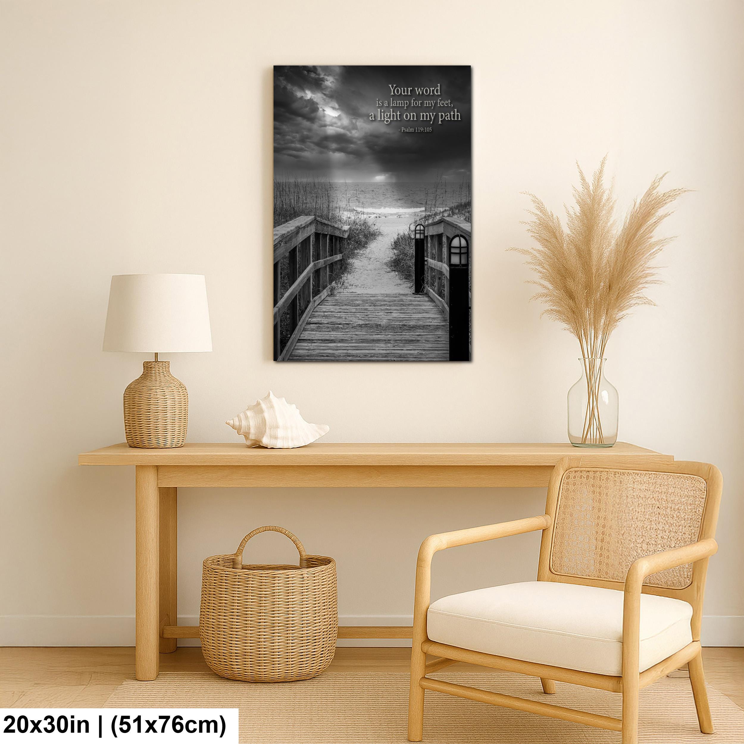 Psalm 119:105 Wall Art - Florida Coastal Photography | Beach Path Faith Decor