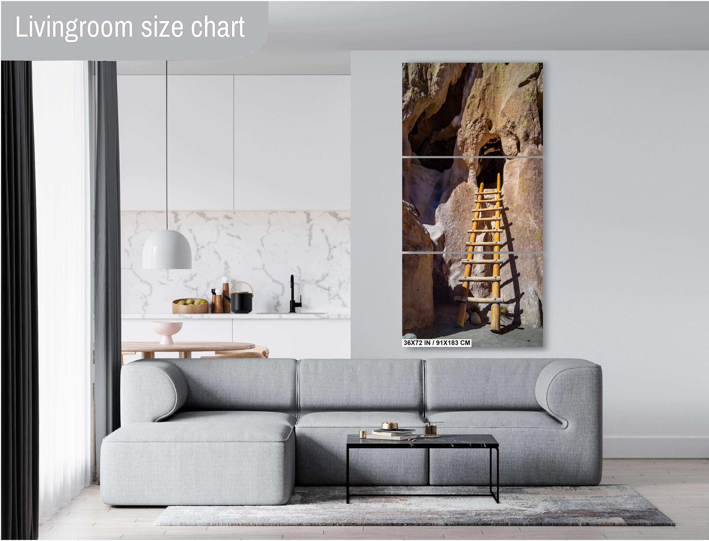Steps to Ancient Homes: Wooden Ladders in Bandelier National Monument Los Alamos New Mexico Print Wall Art Aluminum/Acrylic/Metal/Canvas