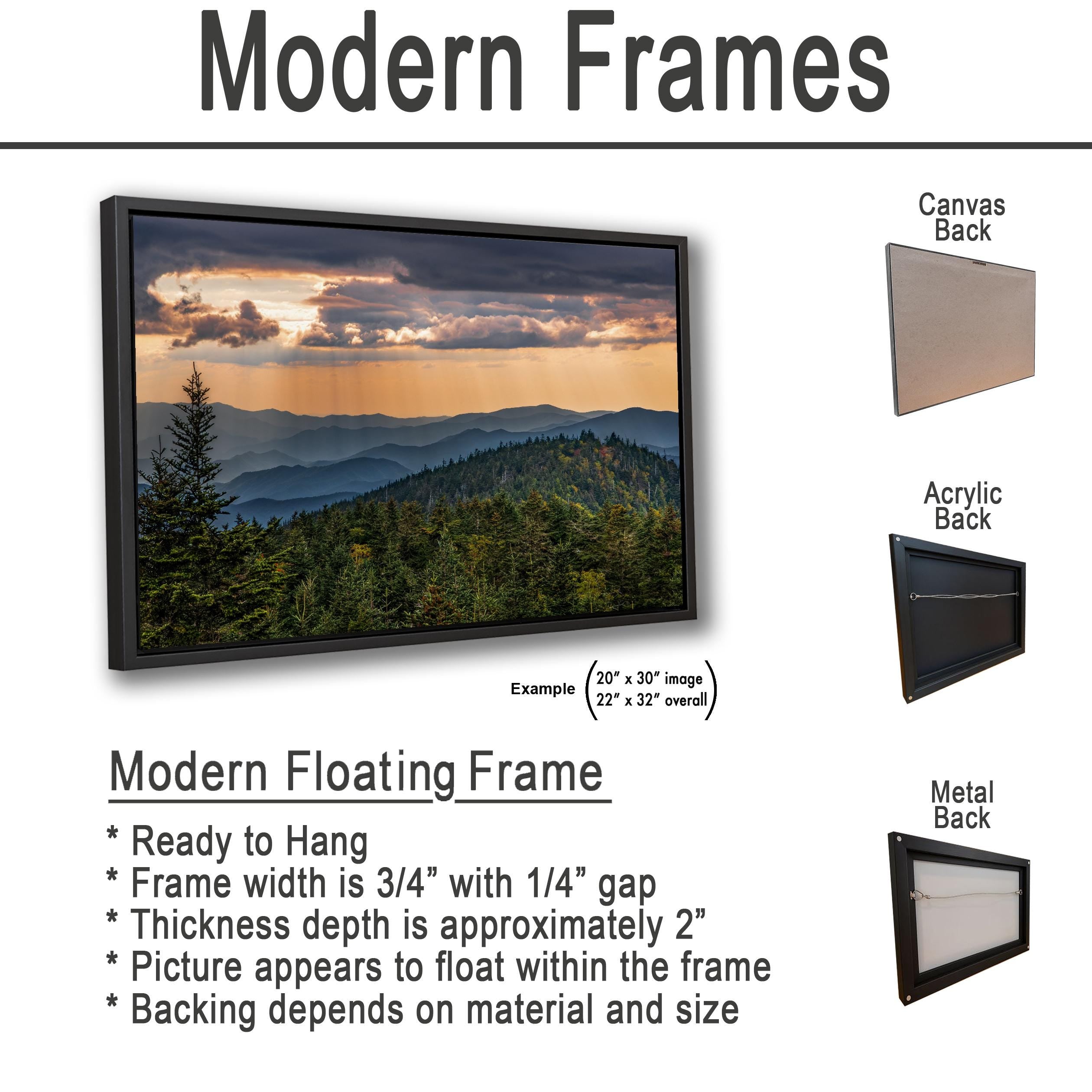 Mountain Sunbeams: Great Smoky Mountains Tennessee Landscape Photo Wall Art
