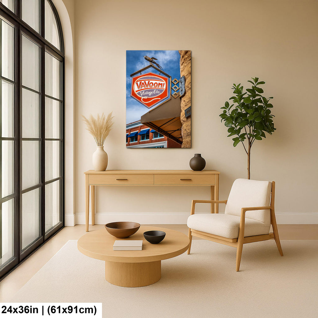 Bisbee VaVoom Vintage Sign Retro Storefront Arizona Photography Wall Art
