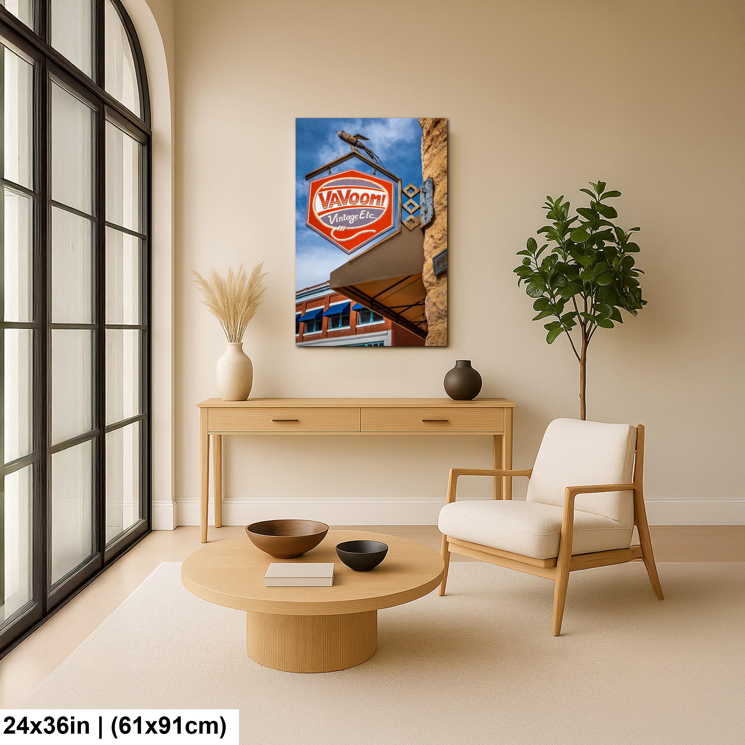 Bisbee VaVoom Vintage Sign Retro Storefront Arizona Photography Wall Art