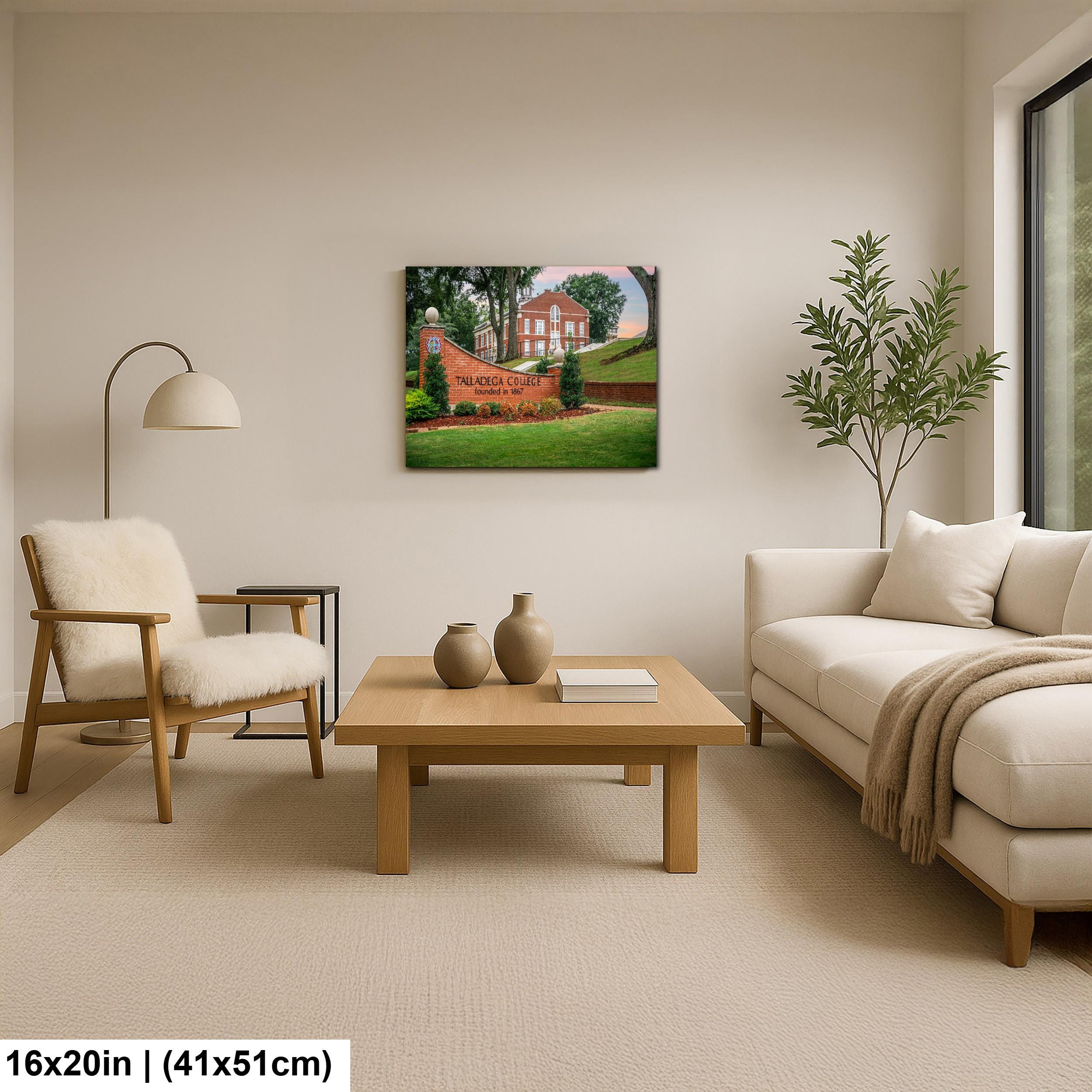 Talladega College HBCU Entrance, Alabama, Photography Print, Historic Campus Architecture, Southern Heritage Wall Décor