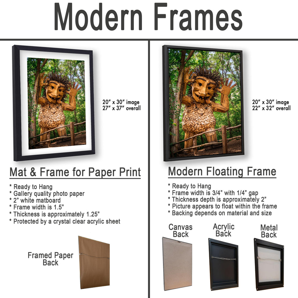 Playful Wooden Forest Troll Sculpture in Detroit Lakes Minnesota Photography Print