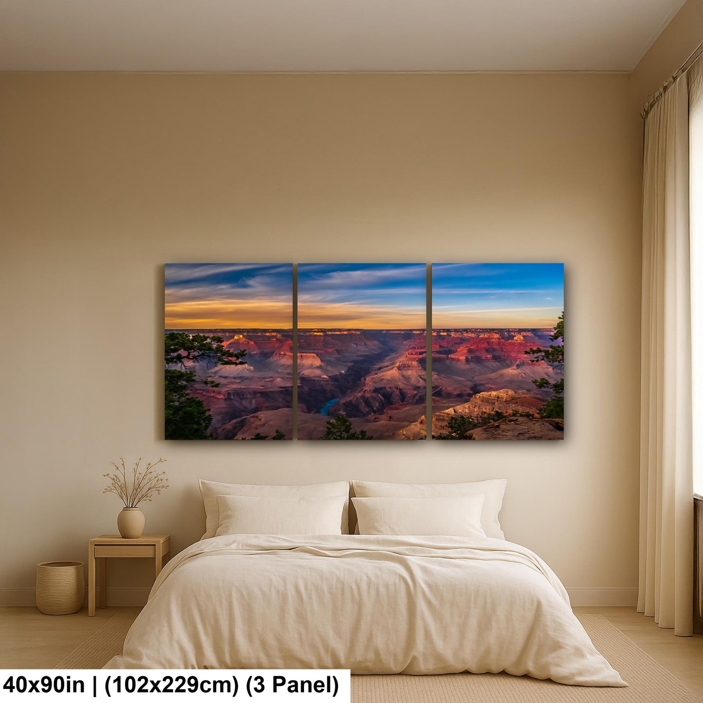 Grand Canyon Sunset Panorama – Colorado River Arizona Photography Wall Art