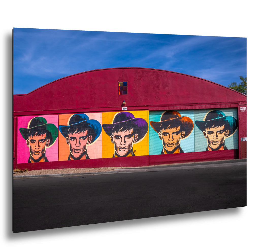 Tucson Mural - Colorful Cowboy Mural, Warhol Style, Photography Print Wall Art