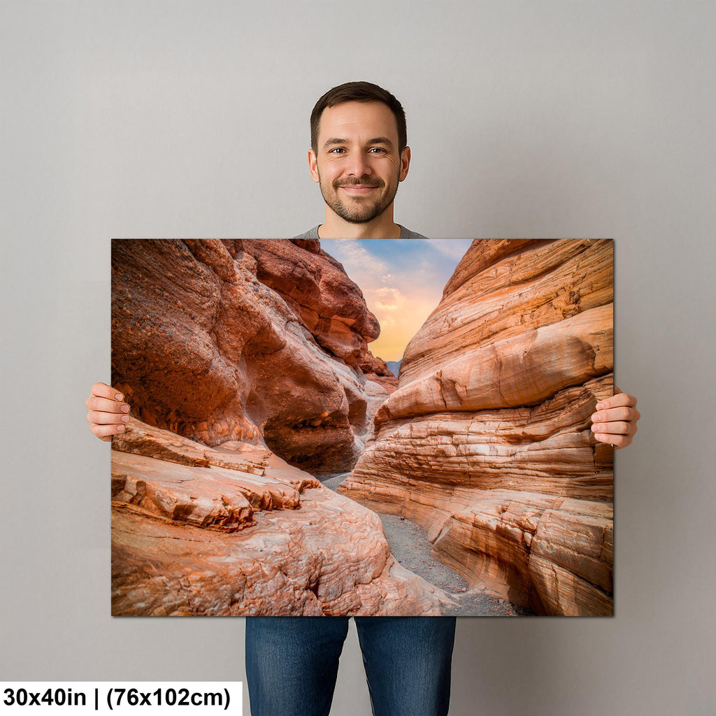 Golden Canyon Trail Death Valley Photography Print, California Desert Landscape Wall Art, Southwest Geology Decor