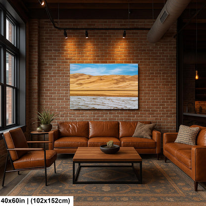Great Sand Dunes Salt Flats Photography Print, Colorado National Park Desert Landscape, Southwestern Wall Art Decor