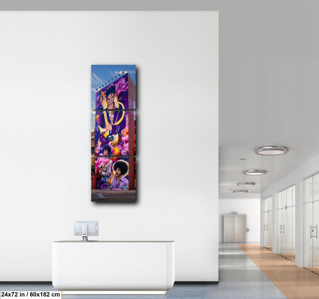 Prince Tribute Mural Minneapolis Photography Print, Minnesota Street Art Wall Decor, Purple Rain Urban Art