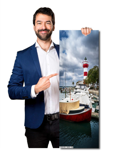 Harbour Town Lighthouse Print - Nautical Wall Art | South Carolina Marina Decor