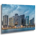Miami Skyline Print - Biscayne Bay Art | Blue Hour Wall Art, Urban Coastal Canvas