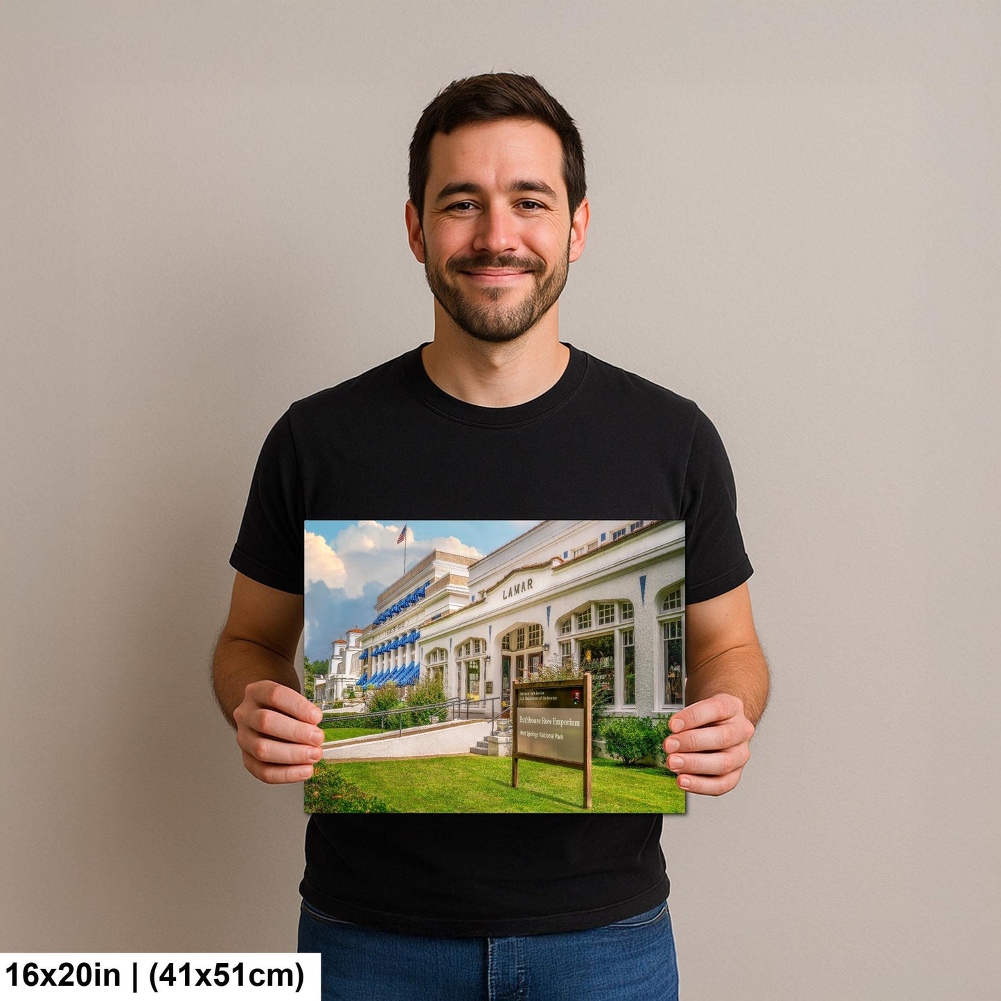 Lamar Bathhouse Row Emporium, Hot Springs National Park Arkansas, Photography Print Wall Art