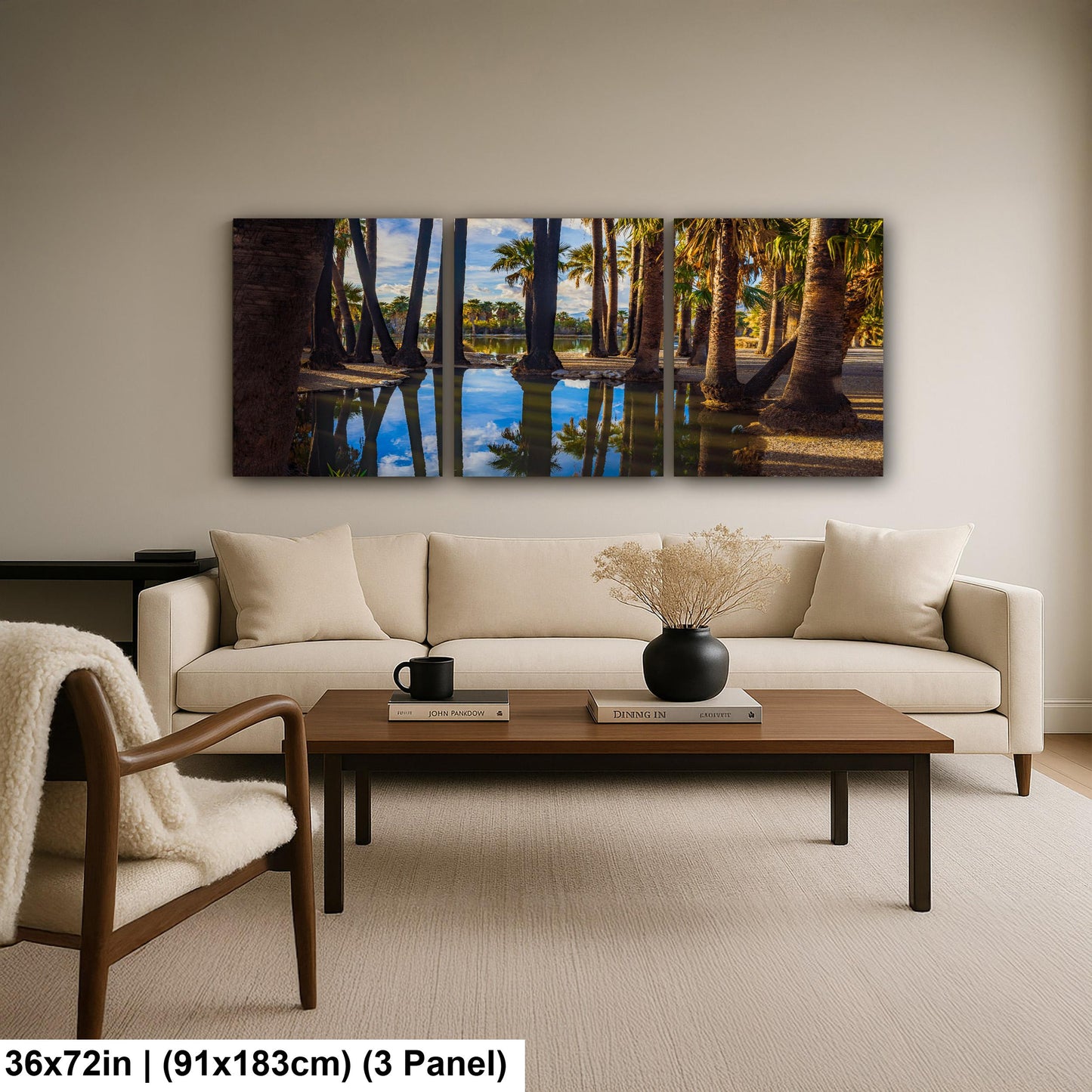 Agua Caliente Park Palm Tree Oasis Reflections - Tucson Arizona Photography Print