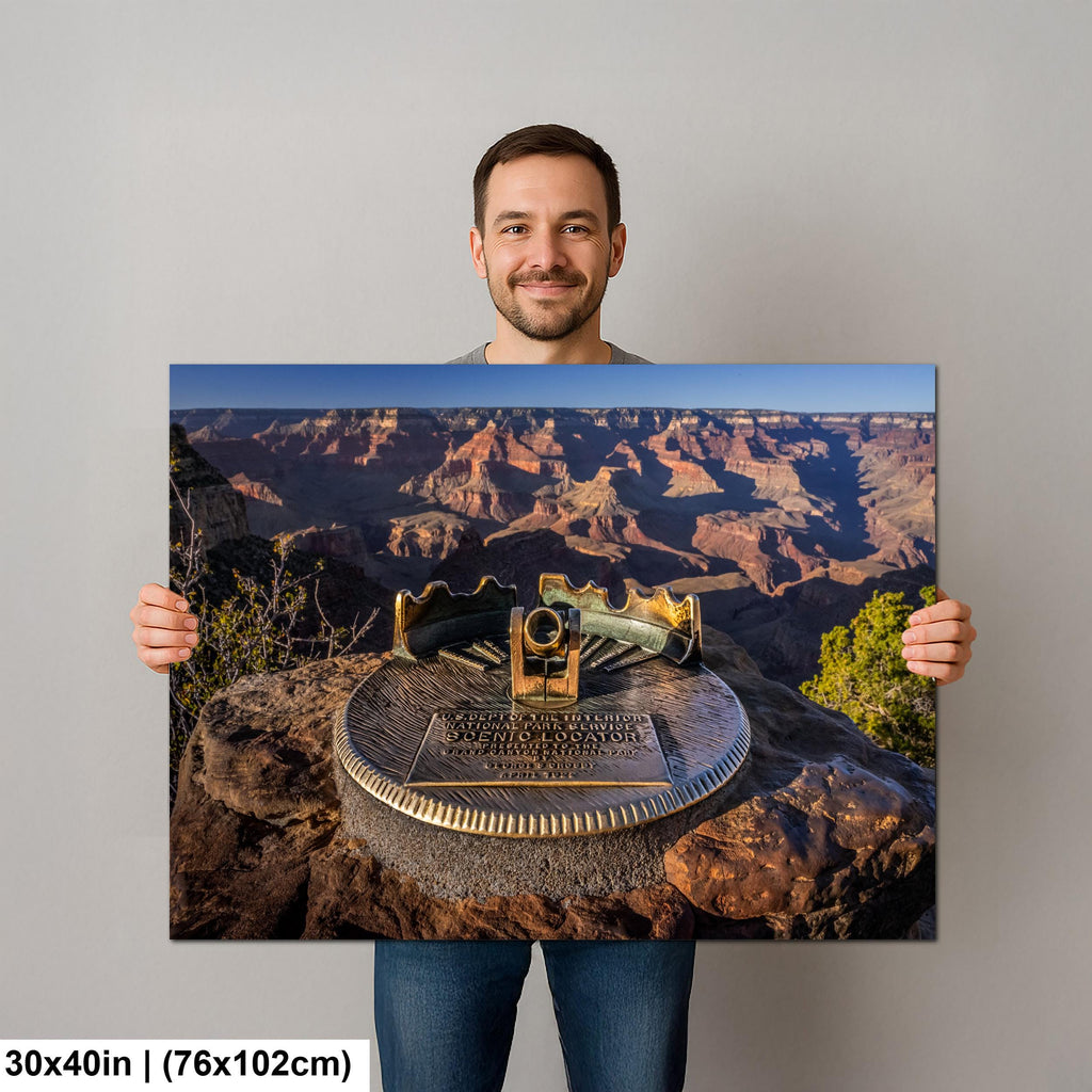 Grand Canyon Scenic Locator Print – National Park Arizona Photography Wall Art