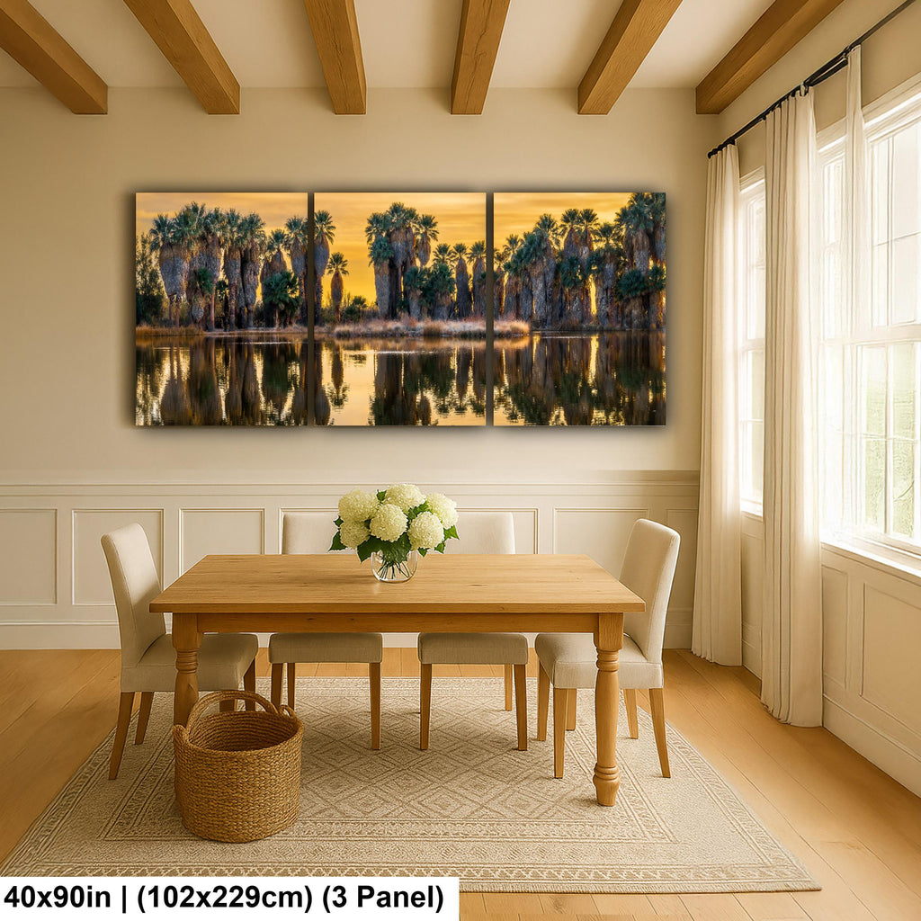 Agua Caliente Park Palm Oasis at Sunset - Tucson Arizona Reflection Photography Print