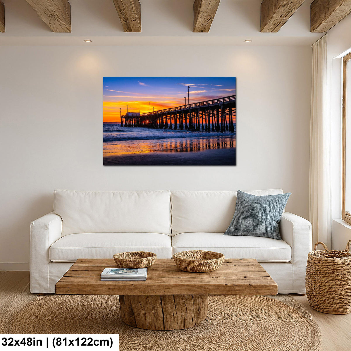 Shoreline Pier: Newport Beach California Ocean Sunset Photography Wall Art