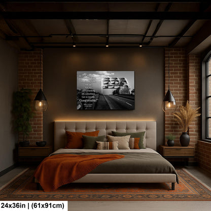 Edmund Pettus Bridge, John Lewis Tribute, Good Trouble Quote, Civil Rights Wall Art