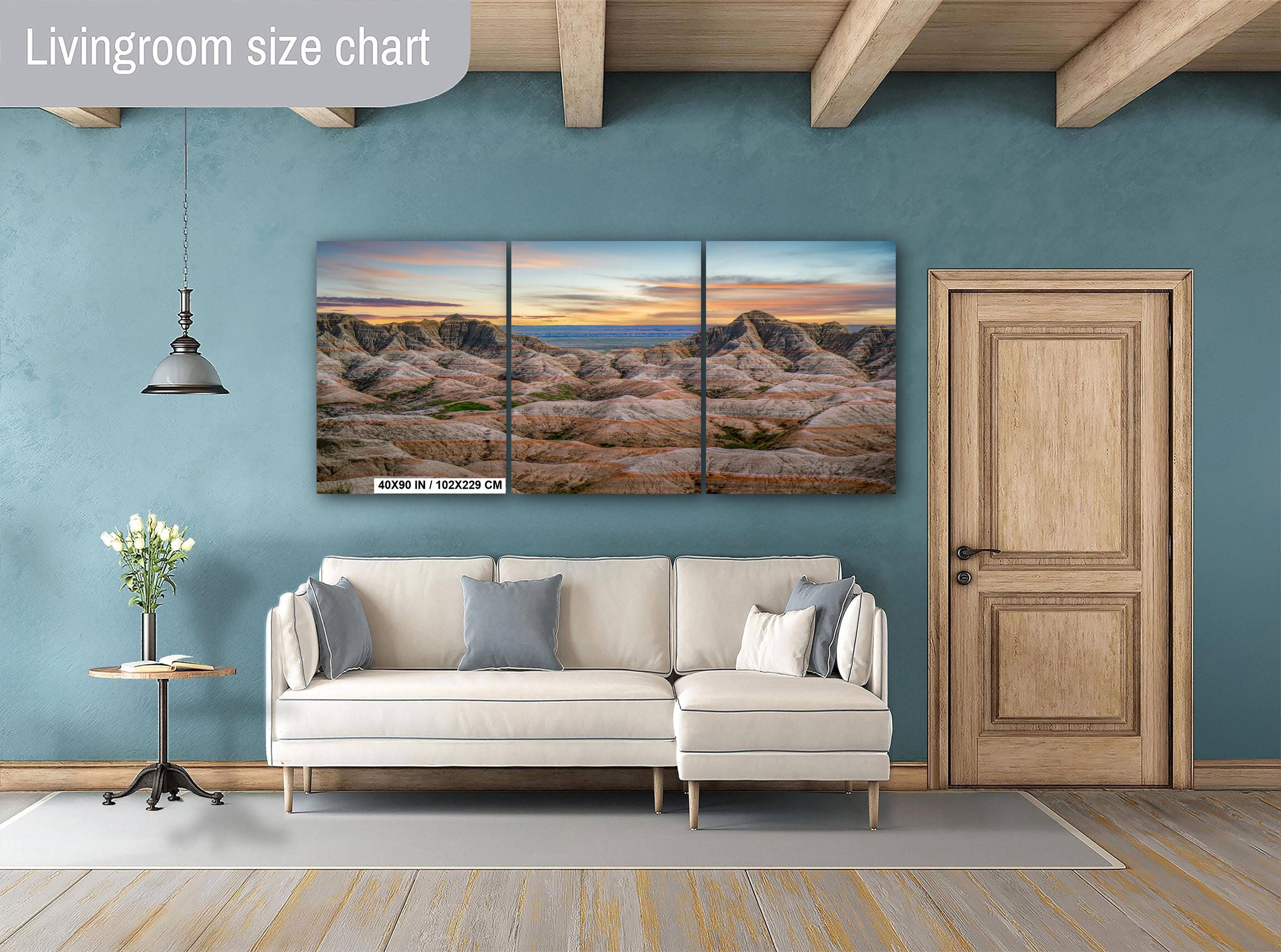 Badlands National Park Sunset Panorama: South Dakota Desert Landscape Photography Wall Art