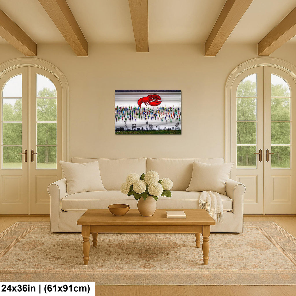 Lobster Buoy Display: Bar Harbor Maine Coastal Fishing Photography Wall Art