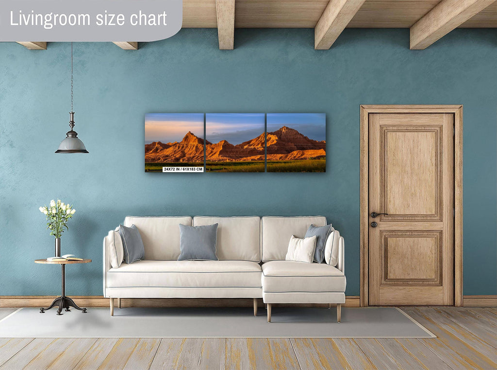 Badlands National Park: Spire Peaks Golden Hour, South Dakota Photography Wall Art