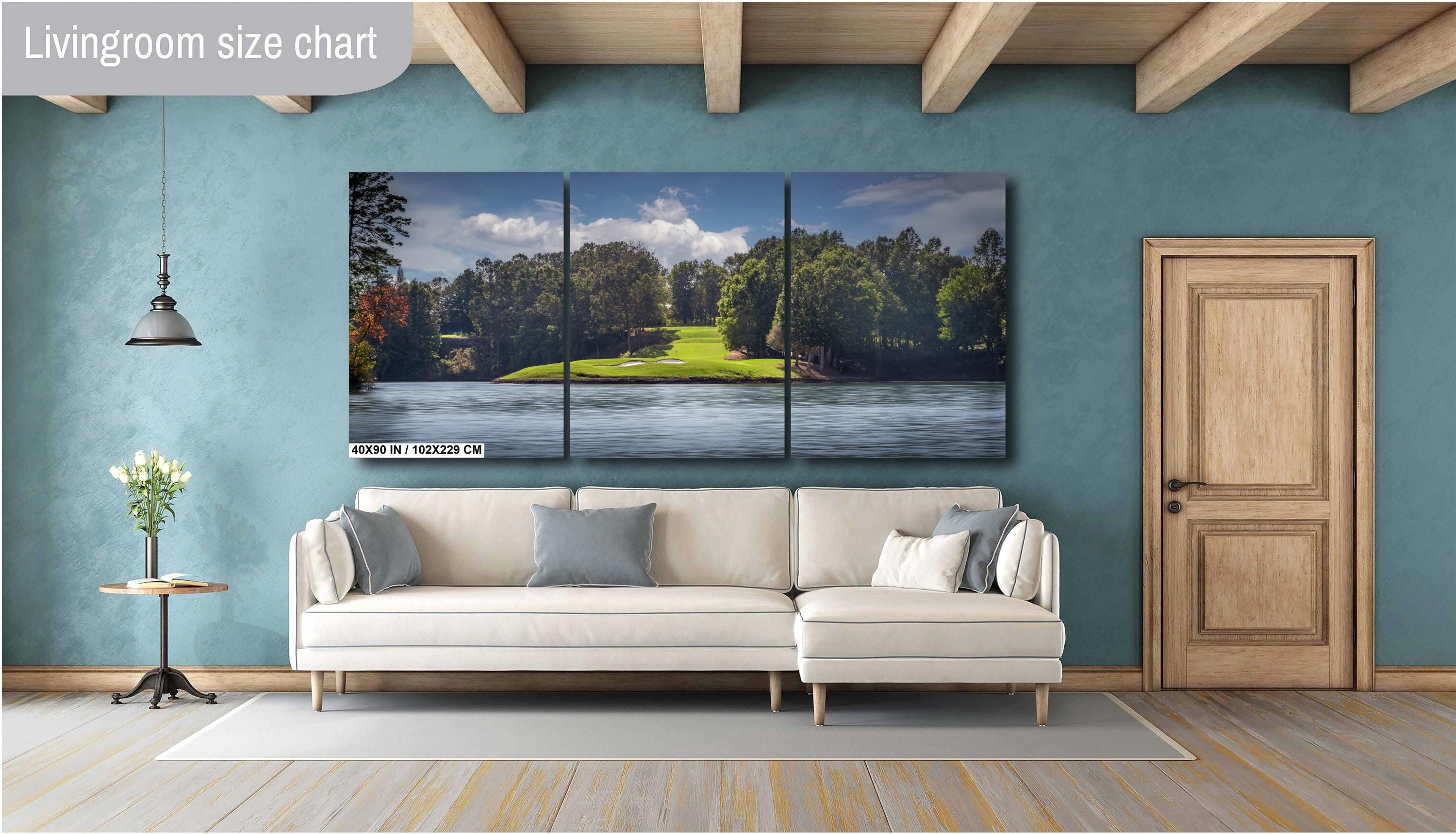 Gorgeous Golf Green at The Cliffs at Keowee Vineyards Seen From Lake Keowee South Carolina Print Wall Art Aluminum/Acrylic/Metal/Canvas