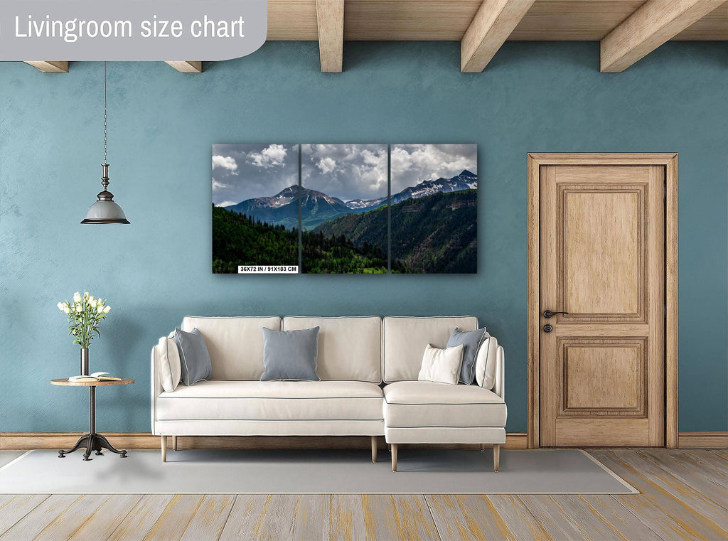 Telluride Colorado Print, San Juan Mountains Panorama, Stormy Landscape