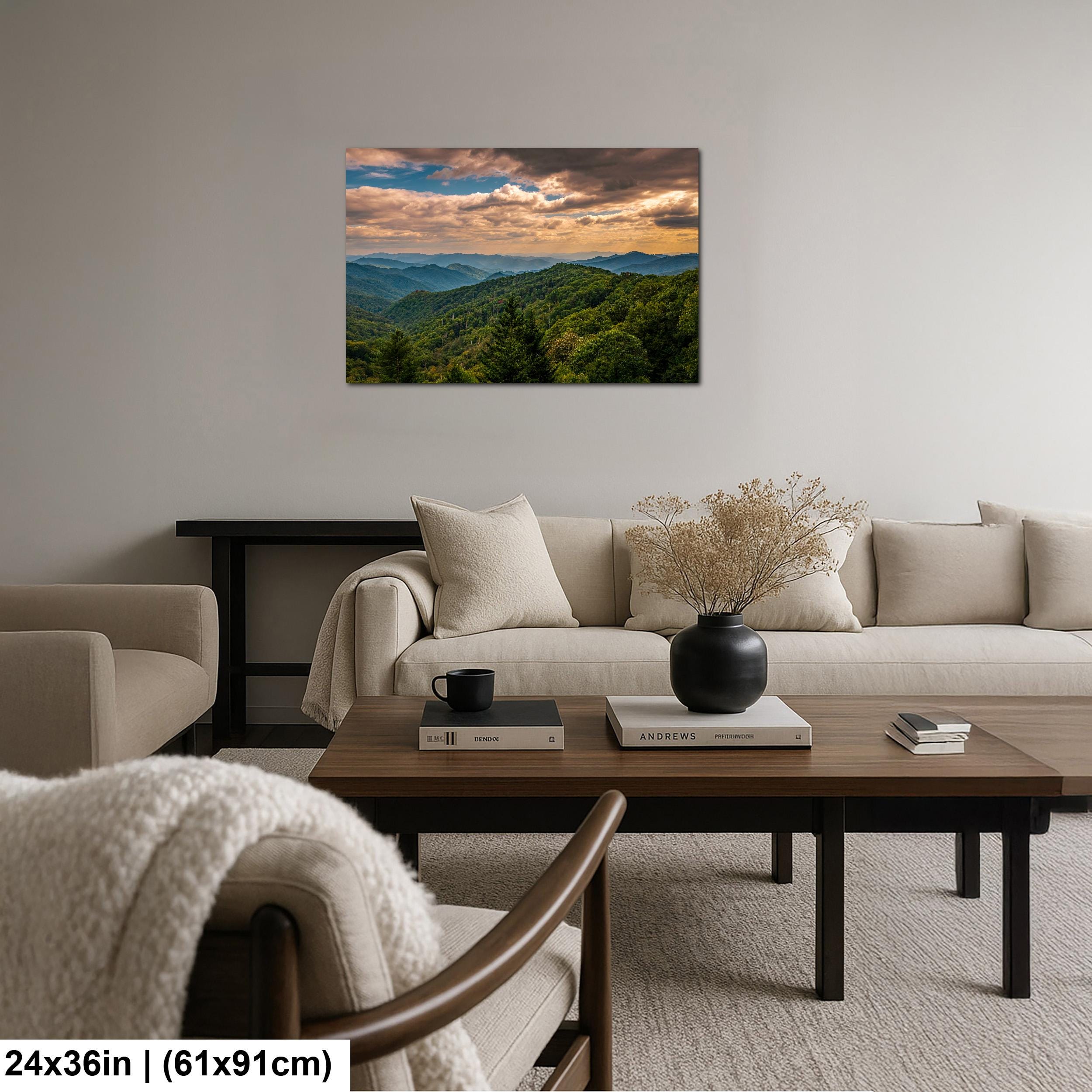 Distant Highlands: Great Smoky Mountains Tennessee Landscape Photo Wall Art