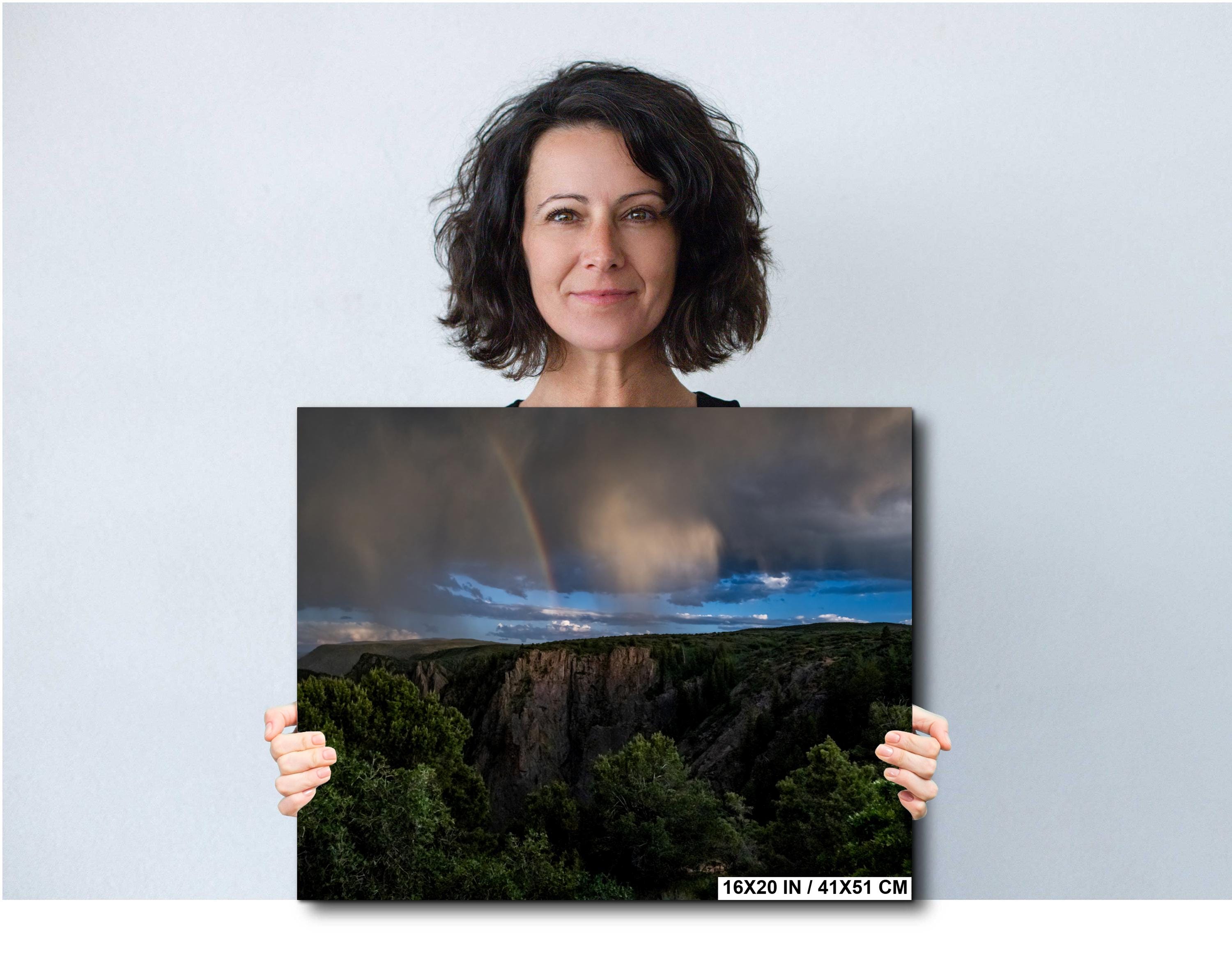 Black Canyon Rainbow Print: Colorado Landscape Photography Wall Art
