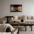 Albert Einstein Difficulty Opportunity Pier Sunset Motivational Photography Print