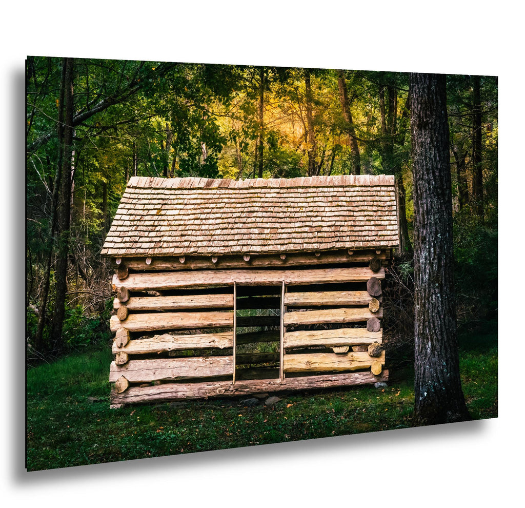 Woodland Homestead: Log Cabin Great Smoky Mountains National Park Wall Art