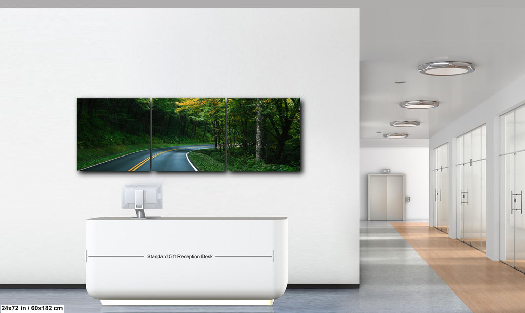 Forest Bend: Great Smoky Mountains National Park Road Photography Wall Art