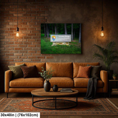 Gulpha Gorge Sign at Hot Springs National Park Arkansas Photography Wall Art Print