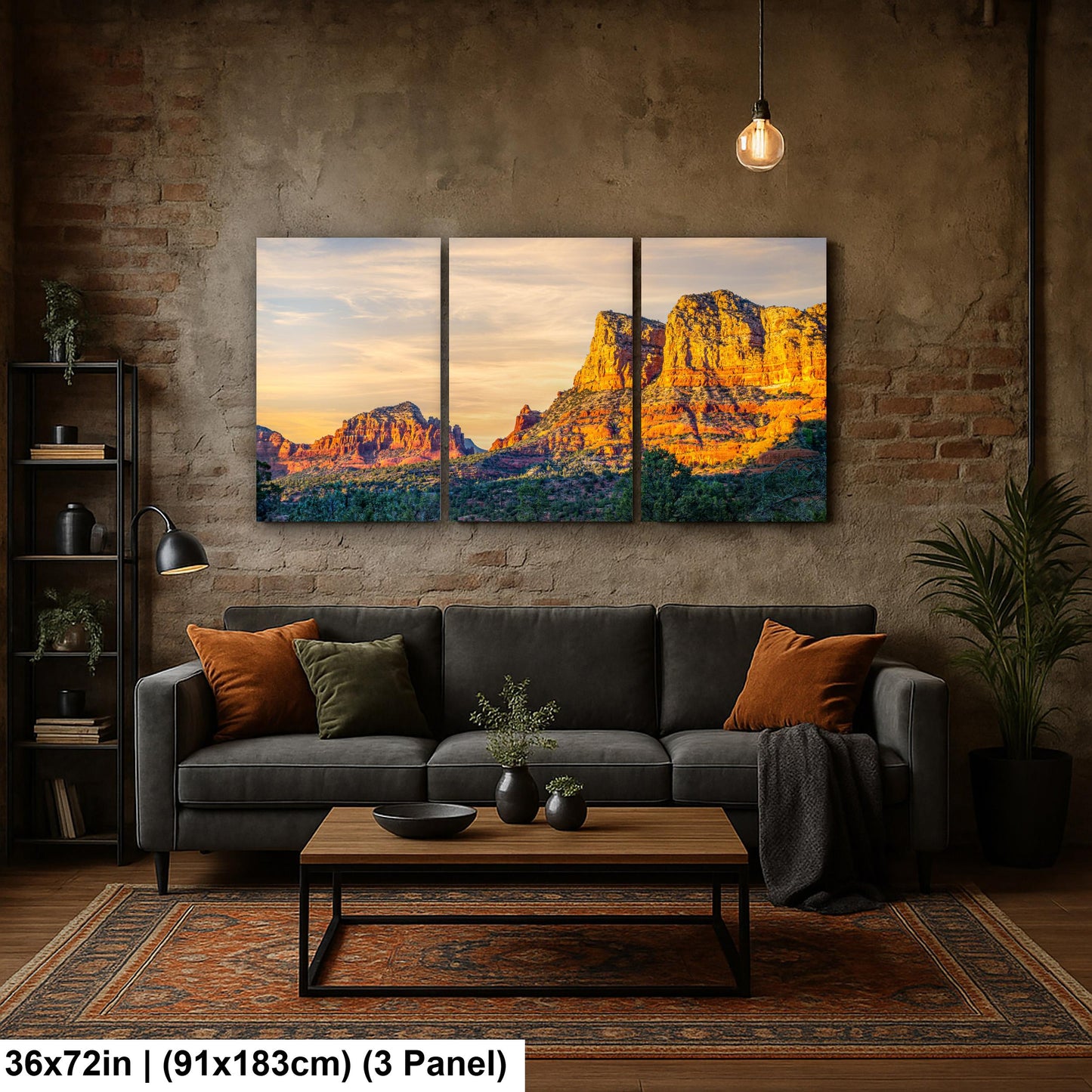 Sedona Red Rocks at Sunset Photography Print, Arizona Desert Landscape, Southwestern Wall Art, Golden Hour Nature Decor