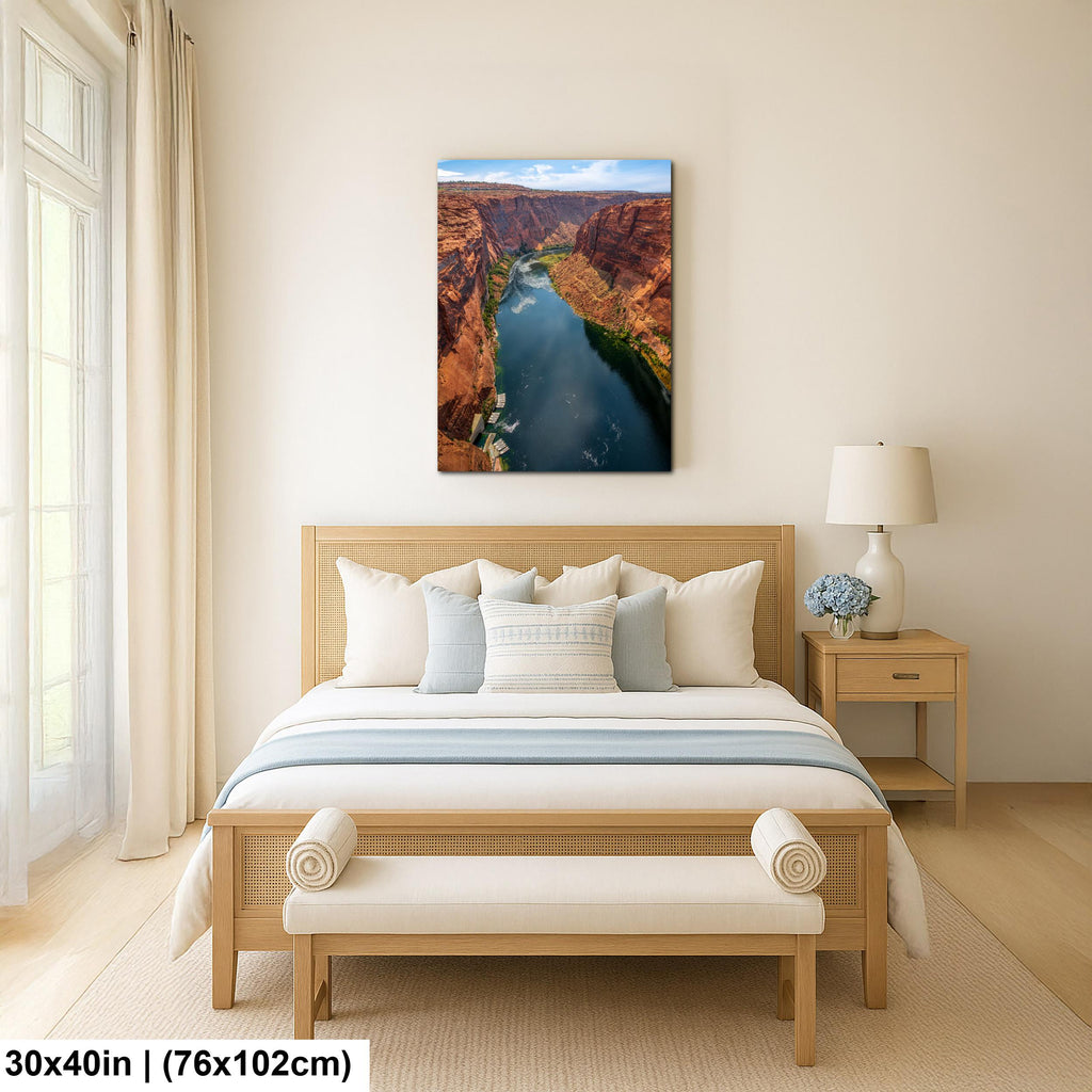 Colorado River Through Glen Canyon Cliffs Page Arizona Photography Print, Southwest Wall Art