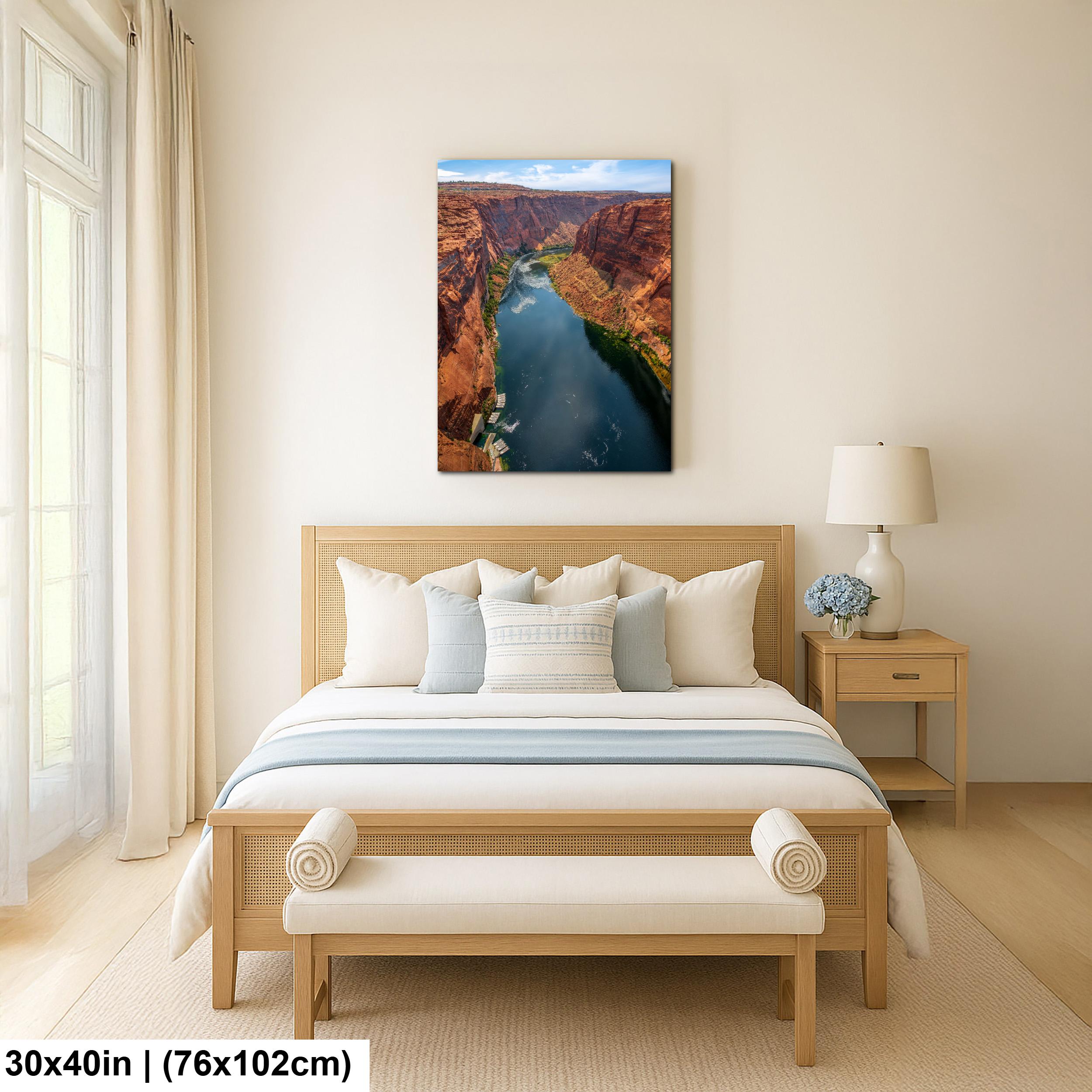 Colorado River Through Glen Canyon Cliffs Page Arizona Photography Print, Southwest Wall Art