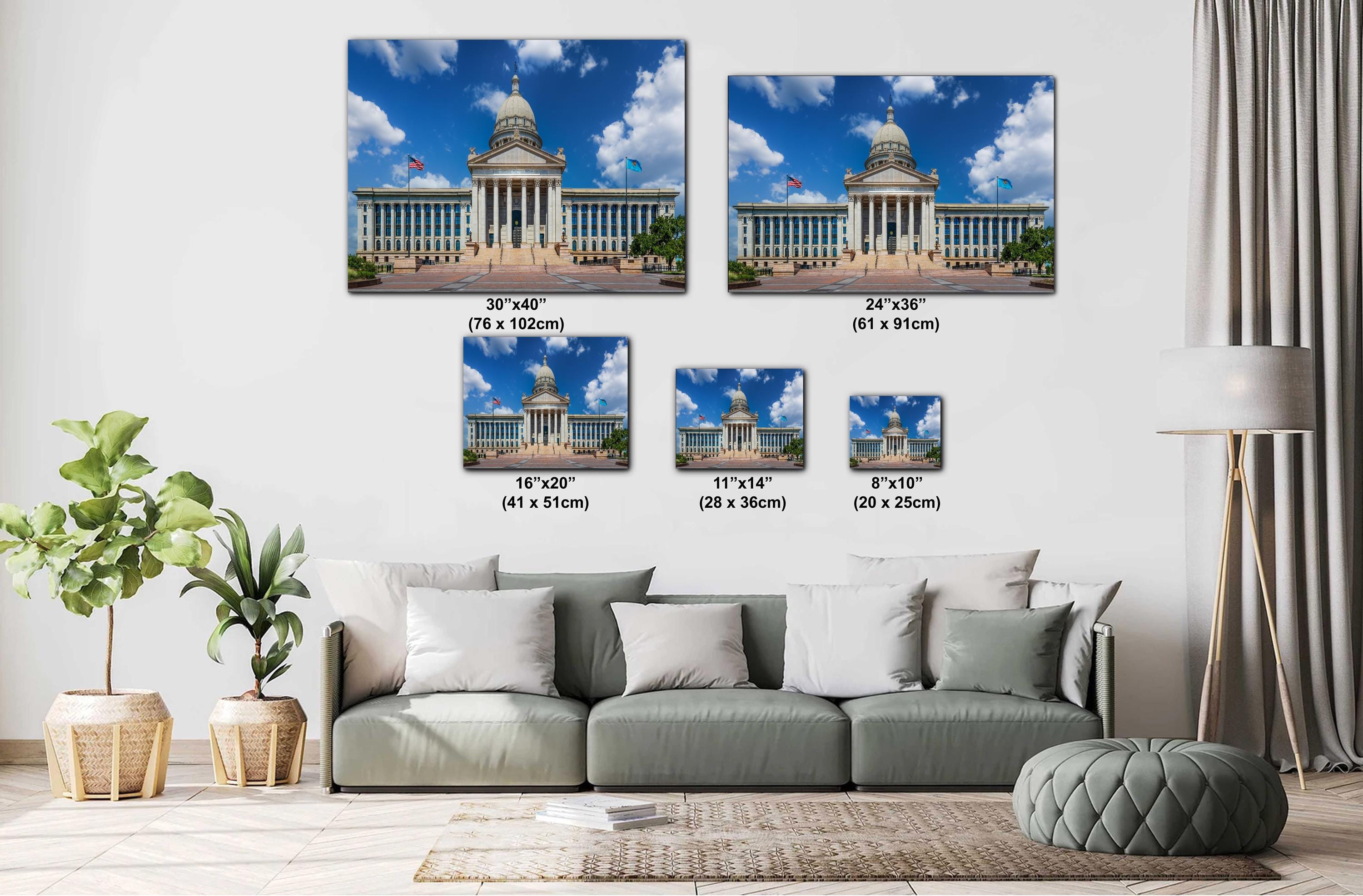 Oklahoma State Capitol Dome Print: Oklahoma City Architecture Photography