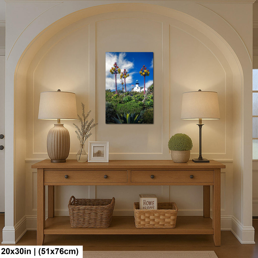 Blooming Lighthouse: Point Loma Lighthouse San Diego CA Photo Wall Art