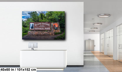 Black Canyon of the Gunnison National Park Welcome Sign, Colorado Print Wall Art Southwestern Photography Aluminum/Acrylic/Metal/Canvas