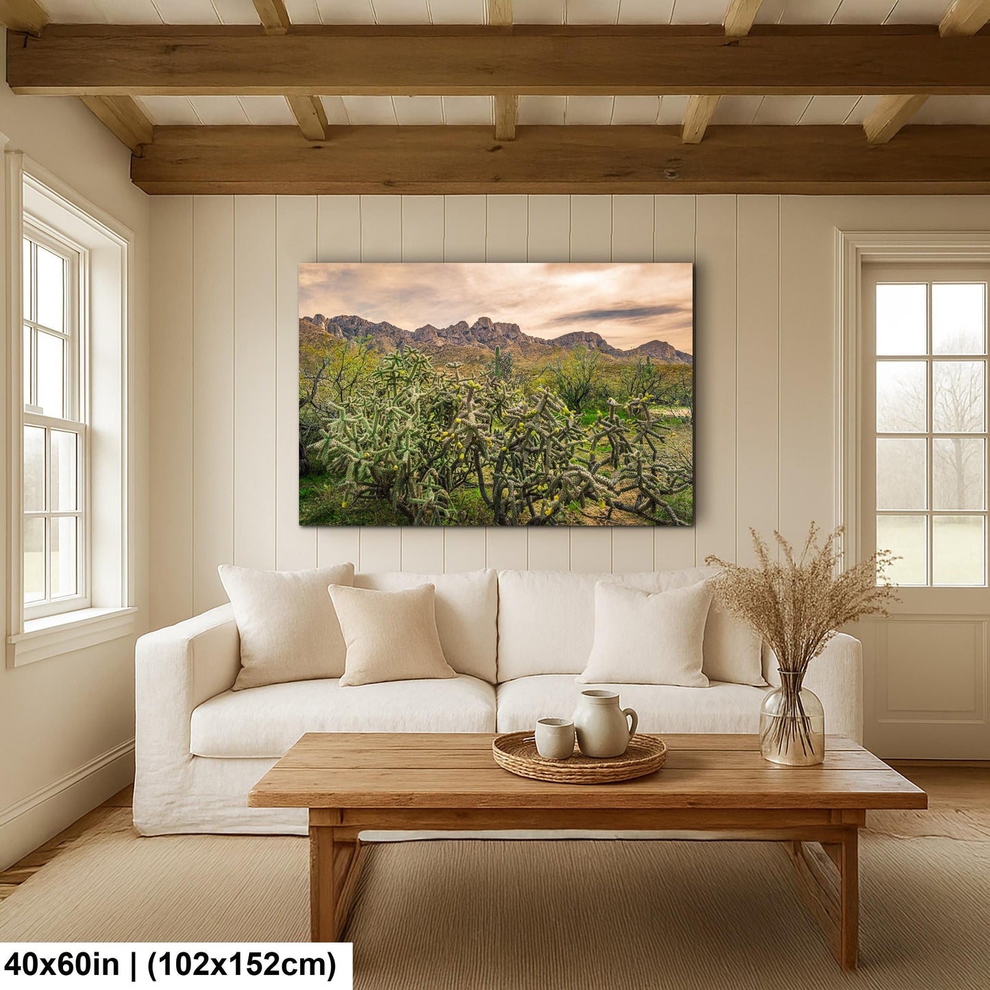 Catalina State Park Blooming Cholla - Tucson Arizona Desert Mountains Photography Print