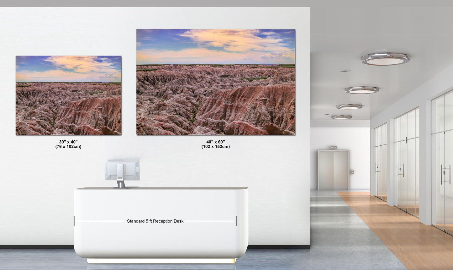 Badlands National Park Sunset Pastels South Dakota Nature Photography Wall Art