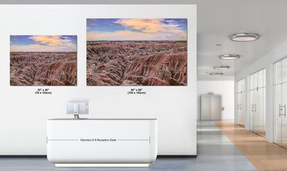 Badlands National Park Sunset Pastels South Dakota Nature Photography Wall Art
