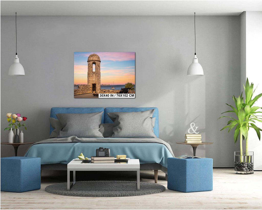 Castillo de San Marcos Sunset Print: St. Augustine Coastal Wall Art