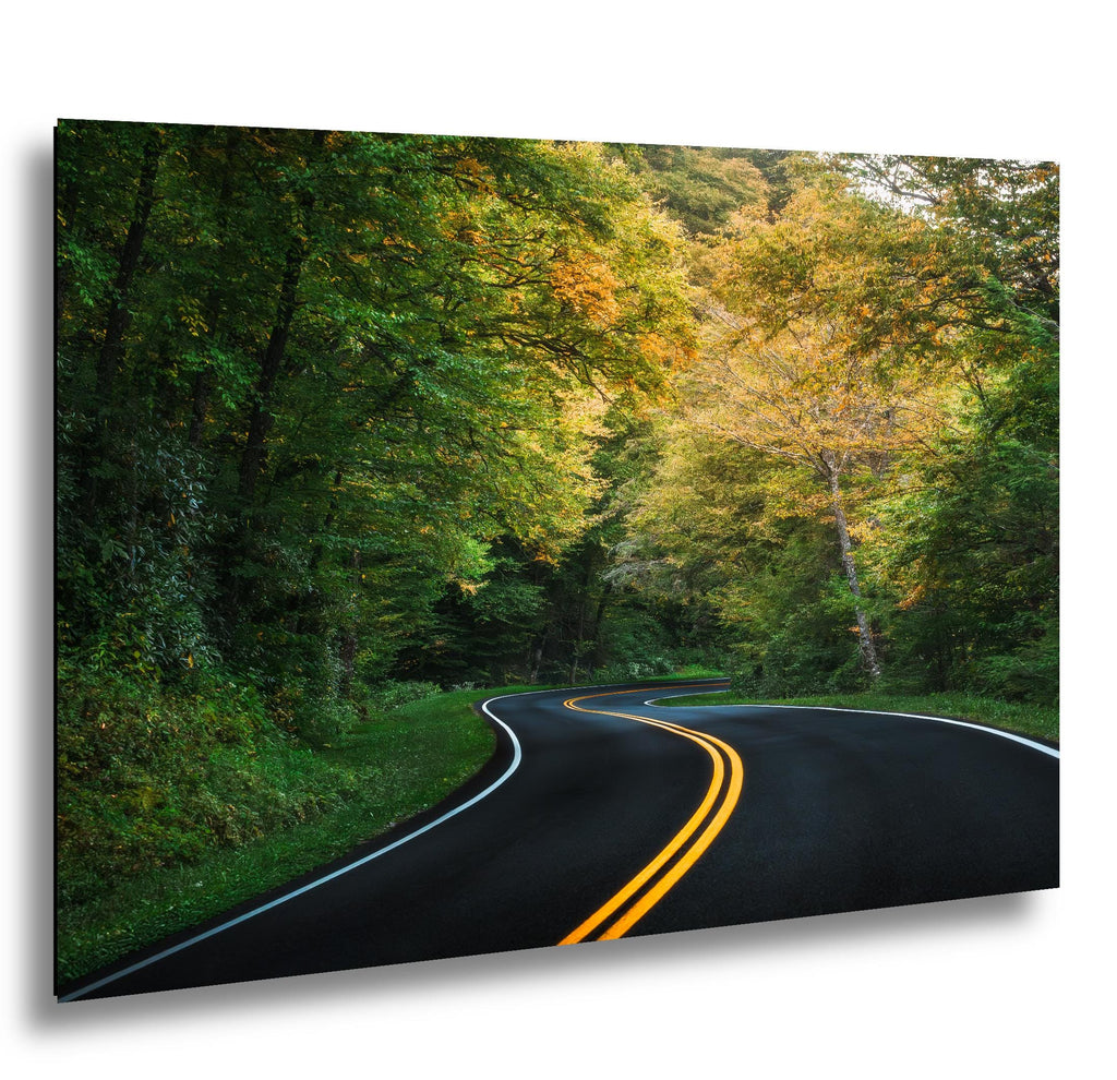 Winding Road Through Autumn Forest, Great Smoky Mountains National Park Tennessee Photography Print