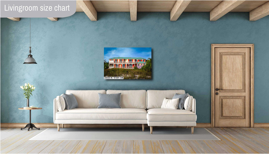 Ana Maria Island Seaside Resort: Beach House Print Wall Art Florida Photography Tropical Interior Aluminum/Acrylic/Metal/Canvas Hanging