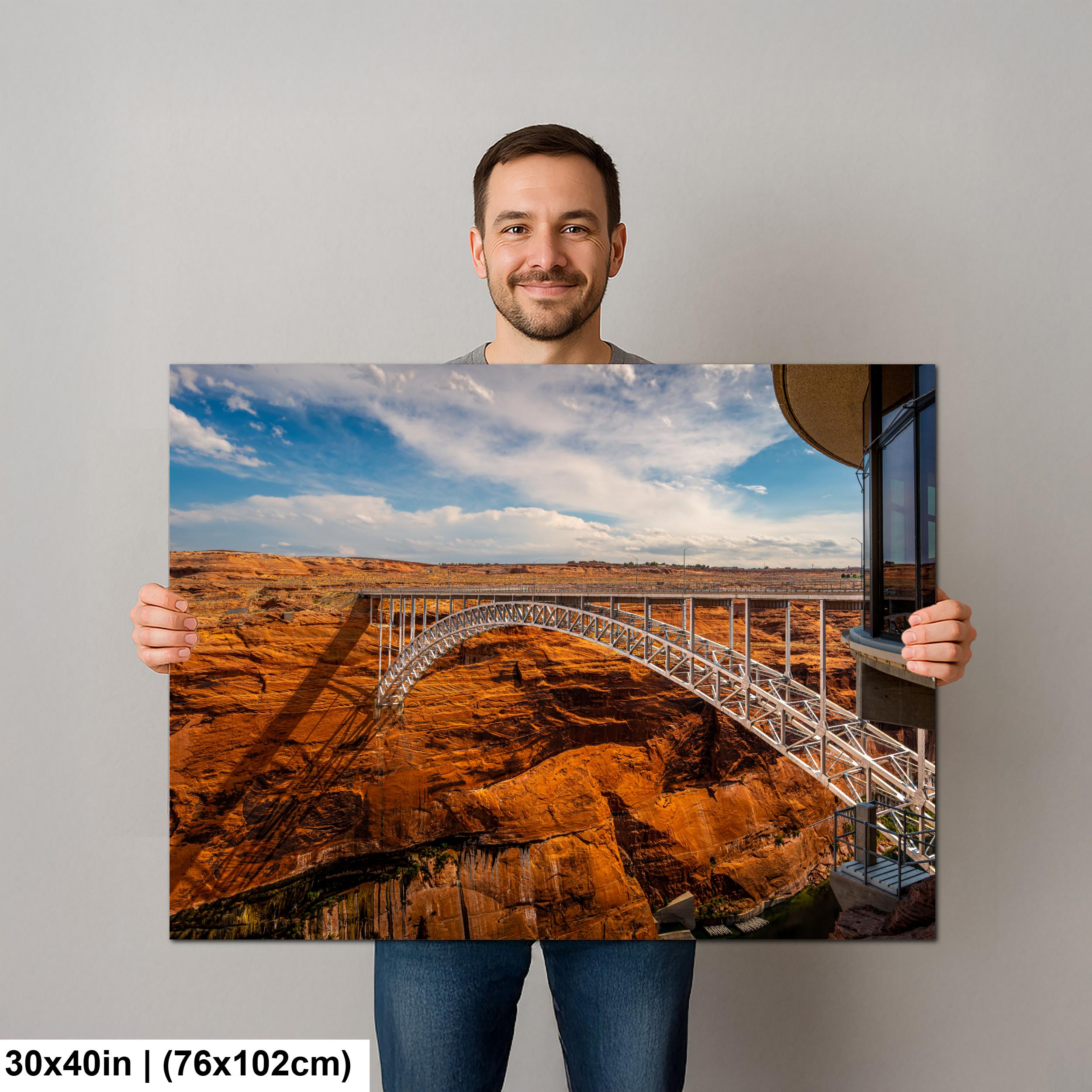 Glen Canyon Dam Bridge Over Colorado River Page Arizona Photography Print, Southwest Wall Art