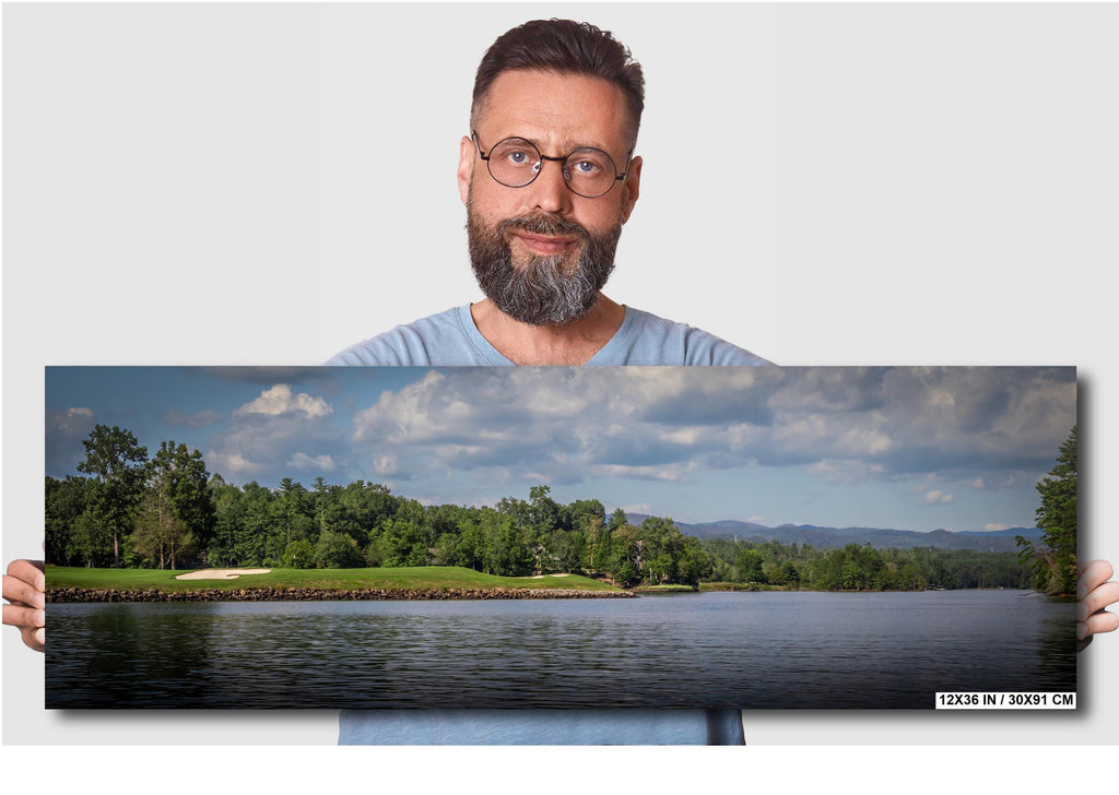Lush Shorelines of The Cliffs at Keowee Vineyards Golf Course Lake South Carolina Wall Art Print Nature Aluminum/Metal/Canvas Hanging