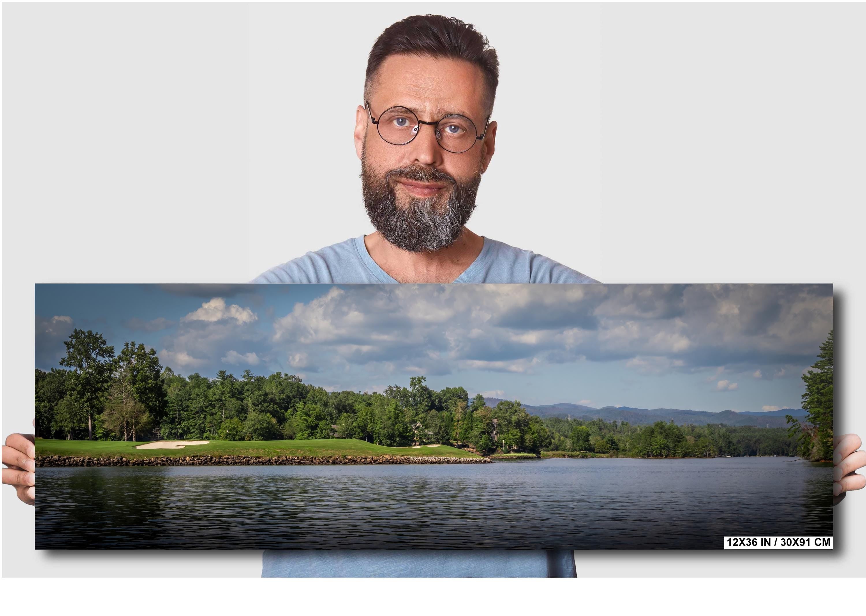Lush Shorelines of The Cliffs at Keowee Vineyards Golf Course Lake South Carolina Wall Art Print Nature Aluminum/Metal/Canvas Hanging