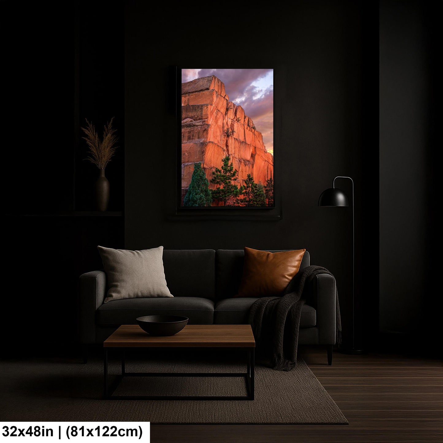 Red Sandstone Cliffs Photography Print, Red Rock Canyon Open Space Colorado Springs, Dramatic Sunset Wall Art